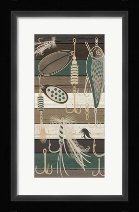 Framed Fishing Panel 2 Print