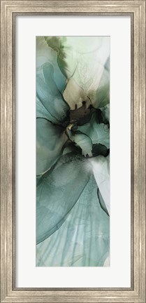 Framed Sage And Teal Florals 2 Print