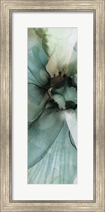 Framed Sage And Teal Florals 2 Print