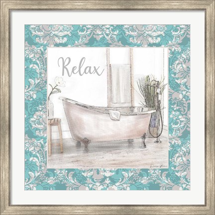 Framed Relaxing Tub Print