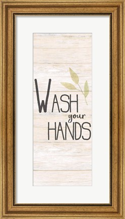 Framed Wash Your Hands Panel Print
