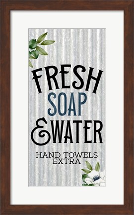 Framed Fresh Soap and Water Print