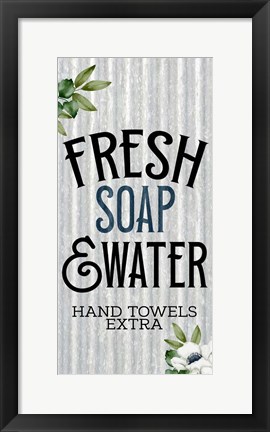 Framed Fresh Soap and Water Print