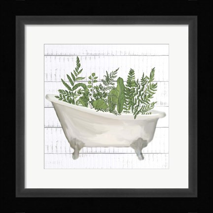 Framed Fern Bath 1 Print