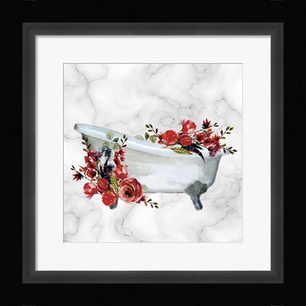 Framed Marble Bath 1 Print