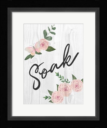 Framed Soak Florals 1 Print