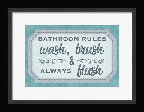 Framed Wash Brush Flush Print