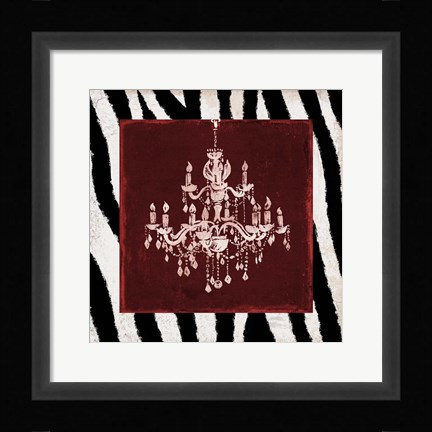 Framed Crimson Safari Bath 2 Print