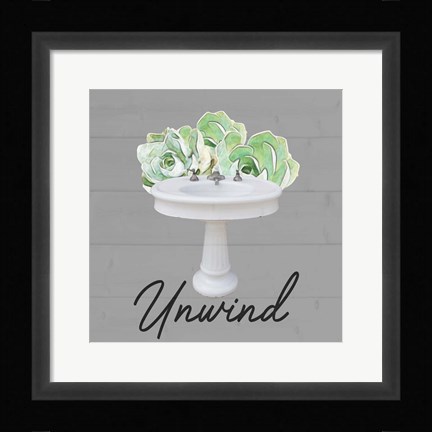 Framed Unwind Succulent Print