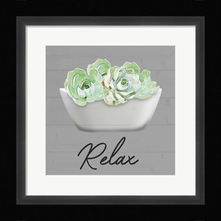 Framed Relaxed Succulent Print