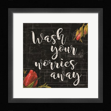 Framed Wash Worries Rose Print