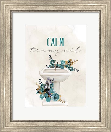 Framed Calm Tranquil Sink Print
