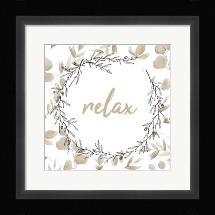 Framed Beige Bath 1 Print