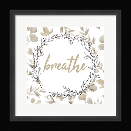 Framed Beige Bath 4 Print