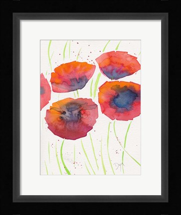 Framed Poppies July 2 Print
