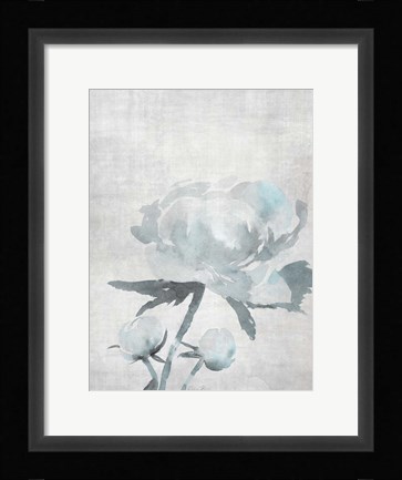 Framed Watercolor Blooms 1 2.0 Blue Print