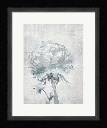 Framed Watercolor Blooms 2 2.0 Blue Print
