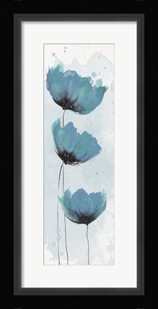 Framed Blue Poppies 2 Print