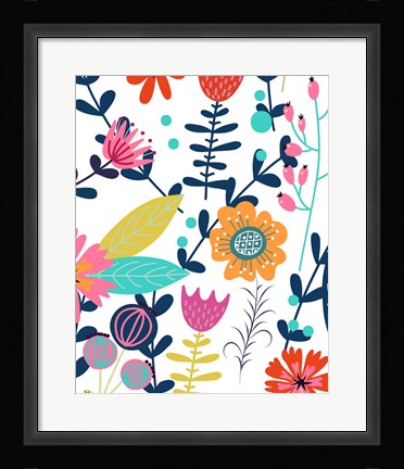 Framed Colorful Floral 2 Print