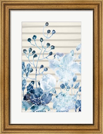 Framed Wildflower Blues 1 Print