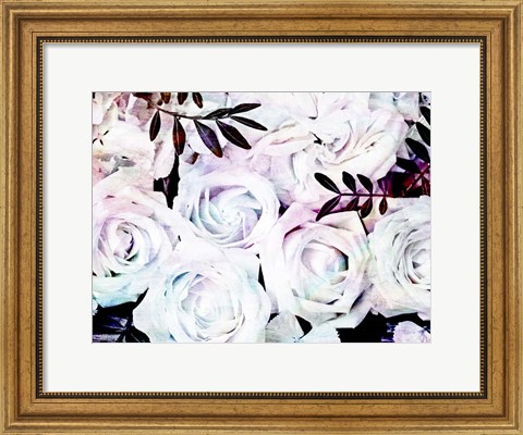 Framed Iridescent Floral 2 Print