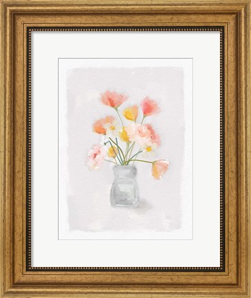 Framed Florals In Vase Print