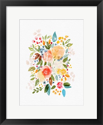 Framed Watercolor Florals Print