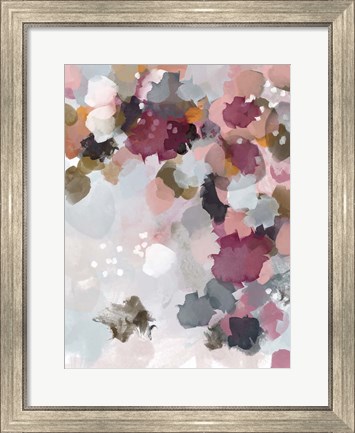 Framed Fall Leaves Watercolor Abstract Print