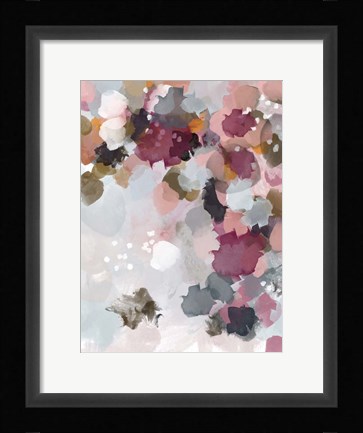 Framed Fall Leaves Watercolor Abstract Print