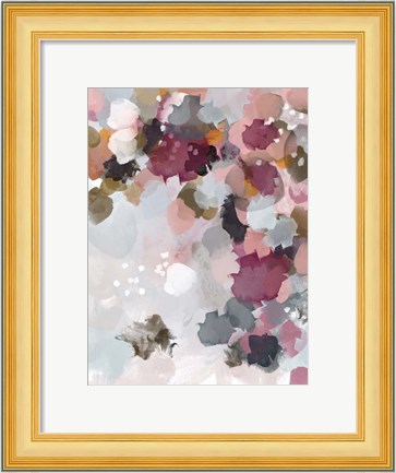 Framed Fall Leaves Watercolor Abstract Print