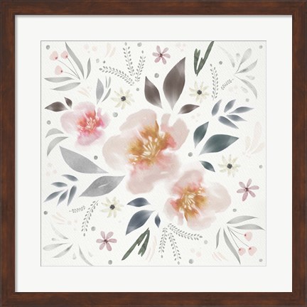 Framed Floral Square Piece Print