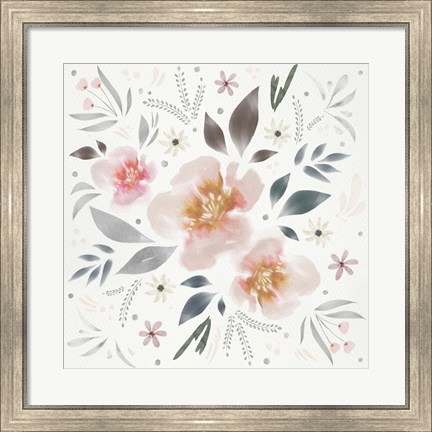 Framed Floral Square Piece Print
