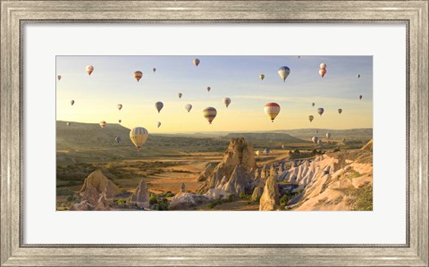 Framed Air Balloons in Cappadocia, Turkey Print