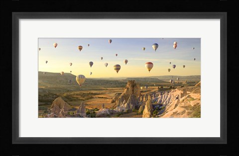 Framed Air Balloons in Cappadocia, Turkey Print