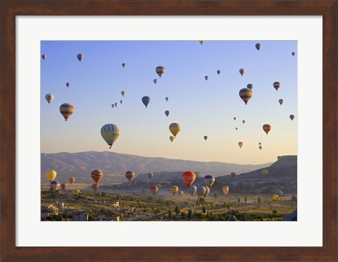 Framed Flying over Cappadocia, Turkey Print