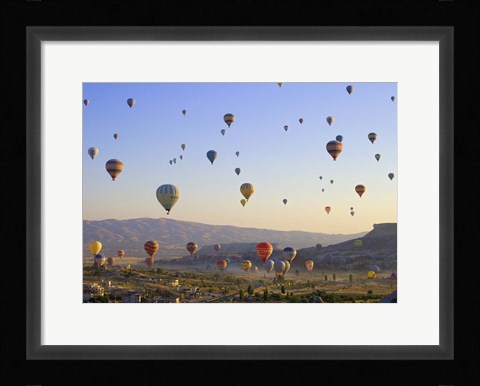Framed Flying over Cappadocia, Turkey Print