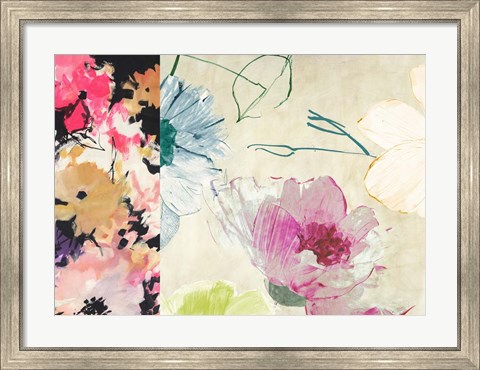 Framed Happy Floral Composition I Print