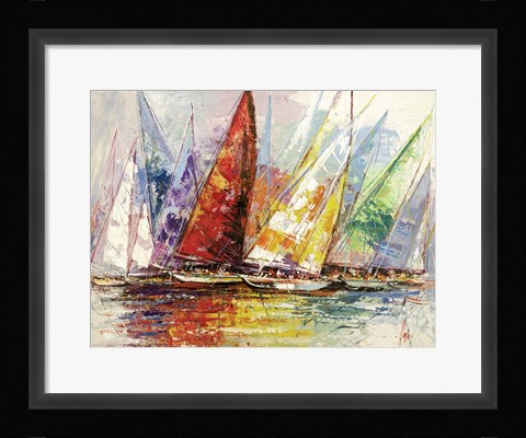 Framed Caleidoscopio di Vele Print