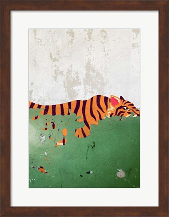 Framed Plaster Tiger Print