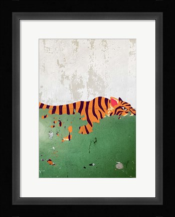 Framed Plaster Tiger Print
