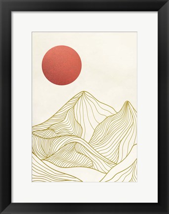 Framed Sunset on the Mountains I Print