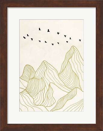 Framed Sunset on the Mountains II Print