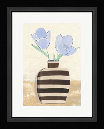 Framed Vase with Tulips II Print