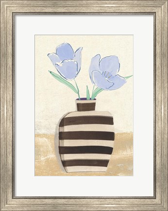 Framed Vase with Tulips II Print