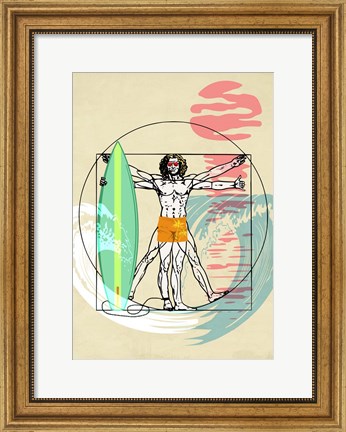 Framed Cogito Ergo Surf Print