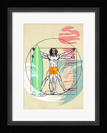 Framed Cogito Ergo Surf Print