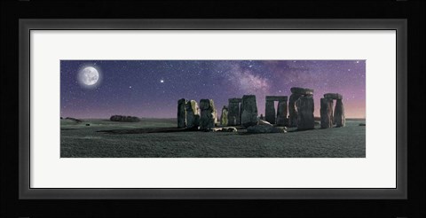 Framed Stonehenge Moon Print