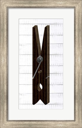 Framed Clothespin 1 Print