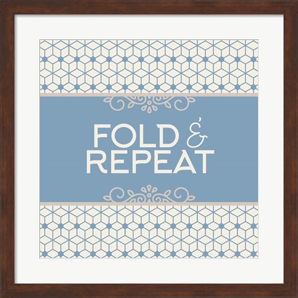 Framed Fold And Repeat Laundry Print
