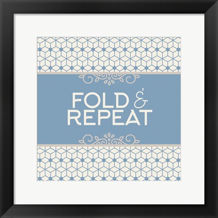 Framed Fold And Repeat Laundry Print